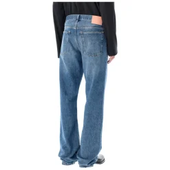 Heren Acne Studios Jeans^Mid Blue Distressed Jeans AW25