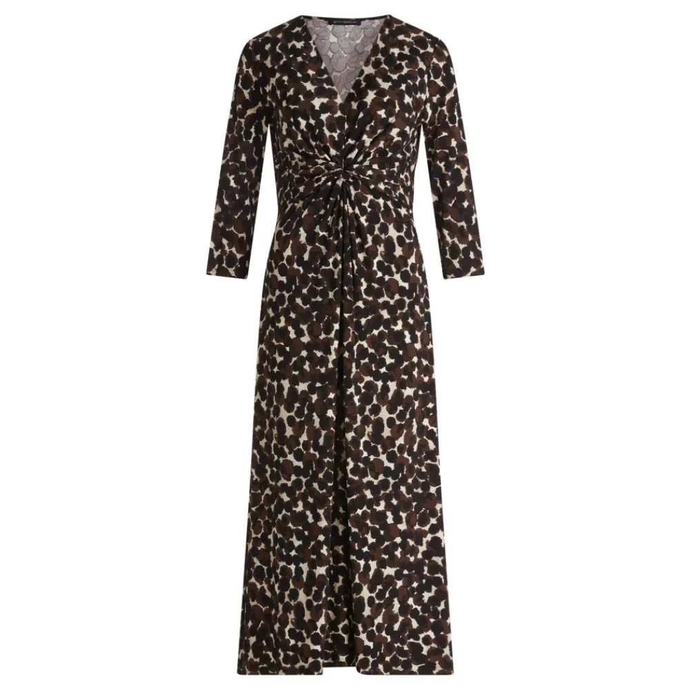 DAMES Betty Barclay Midi Jurk met Ruches en Polka Dots