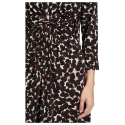 DAMES Betty Barclay Midi Jurk met Ruches en Polka Dots