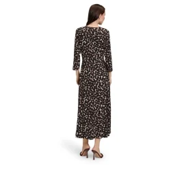 DAMES Betty Barclay Midi Jurk met Ruches en Polka Dots