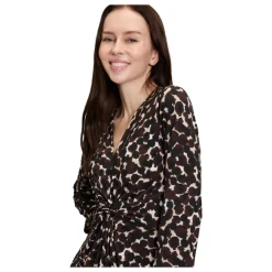 DAMES Betty Barclay Midi Jurk met Ruches en Polka Dots