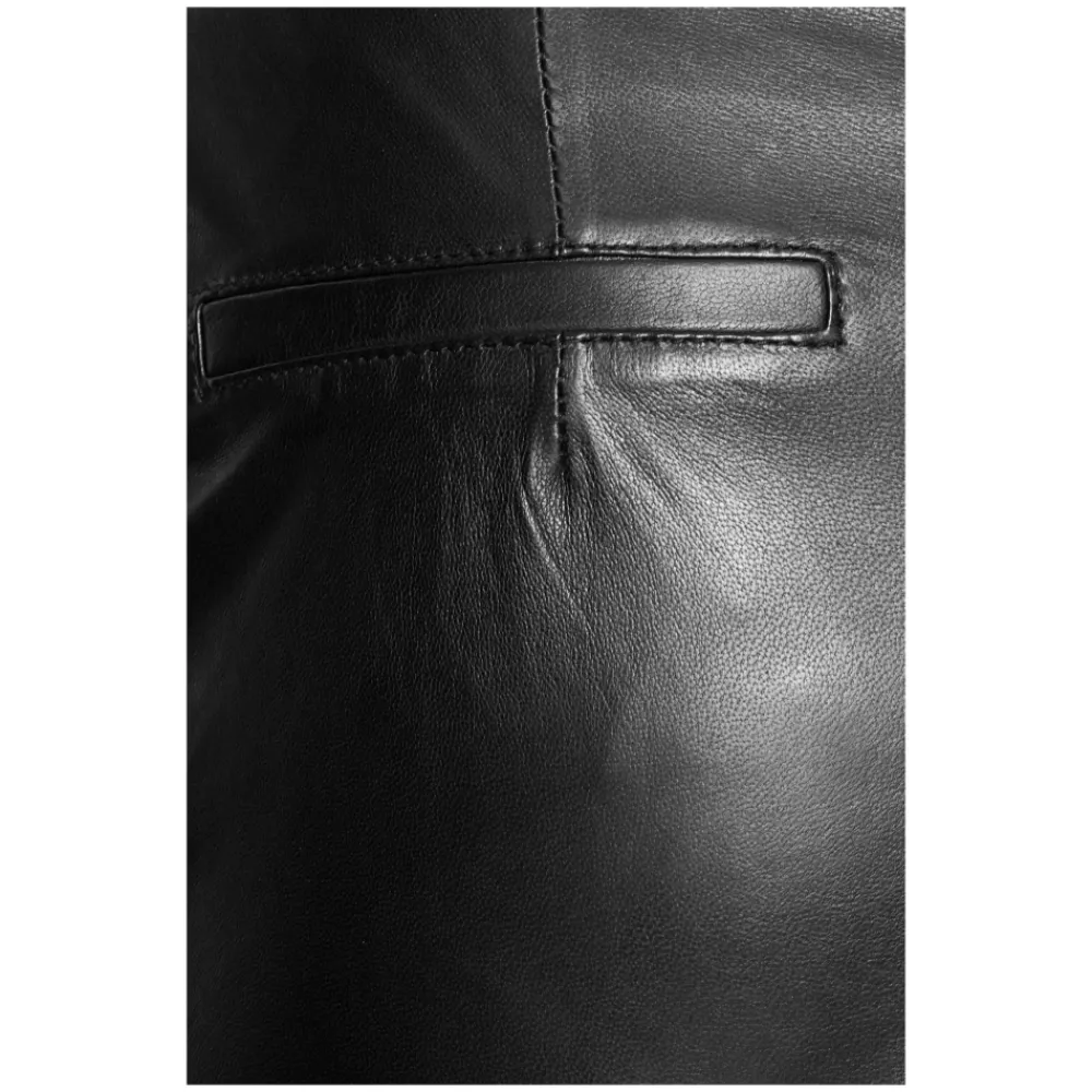 DAMES Bugatti Rokken^Midi Leren Rok