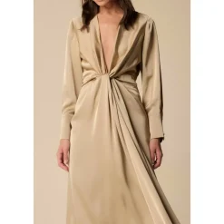 DAMES Kocca Jurken^Midi-jurk met gedrapeerde taille