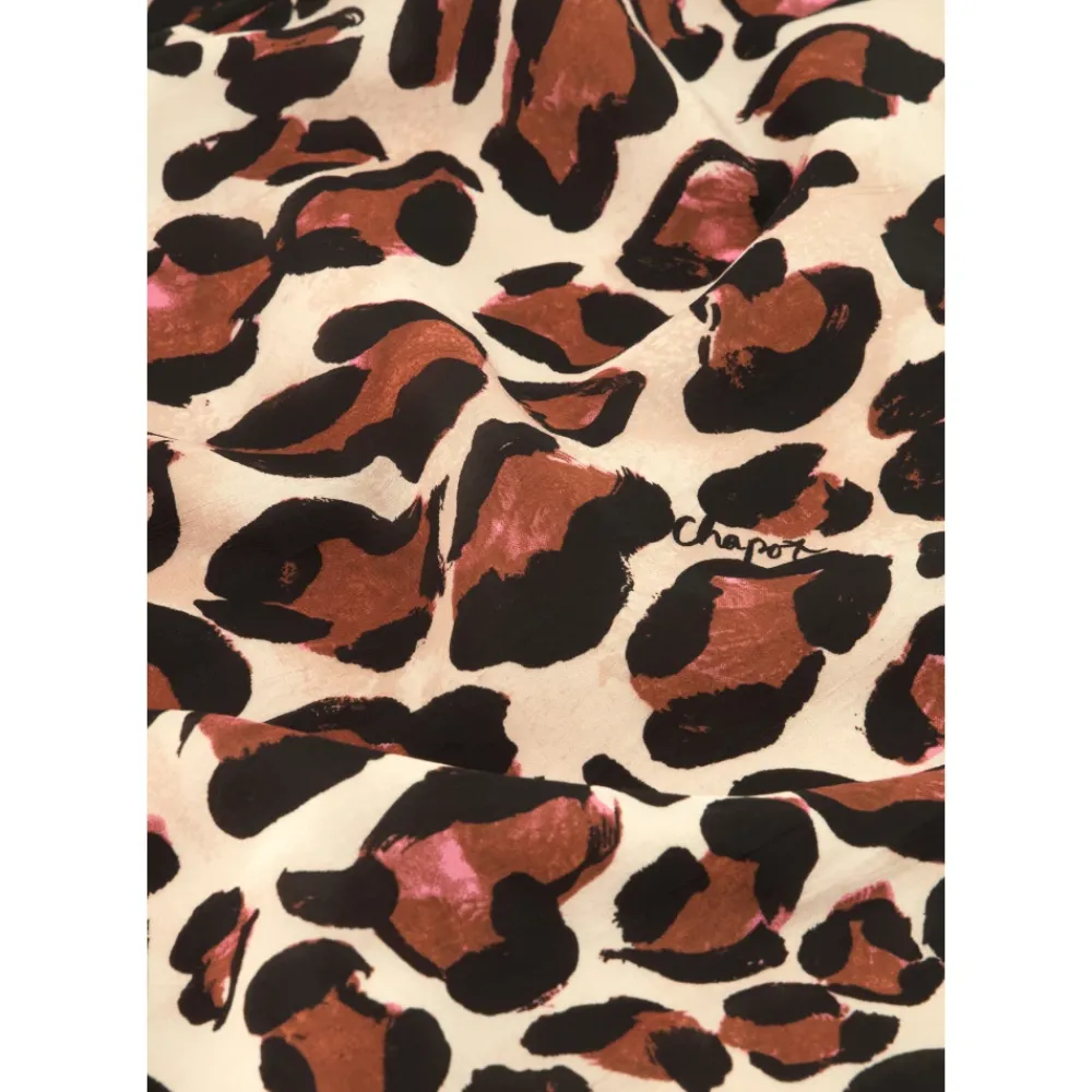 DAMES FABIENNE CHAPOT Jurken^Midi-jurk met luipaardprint