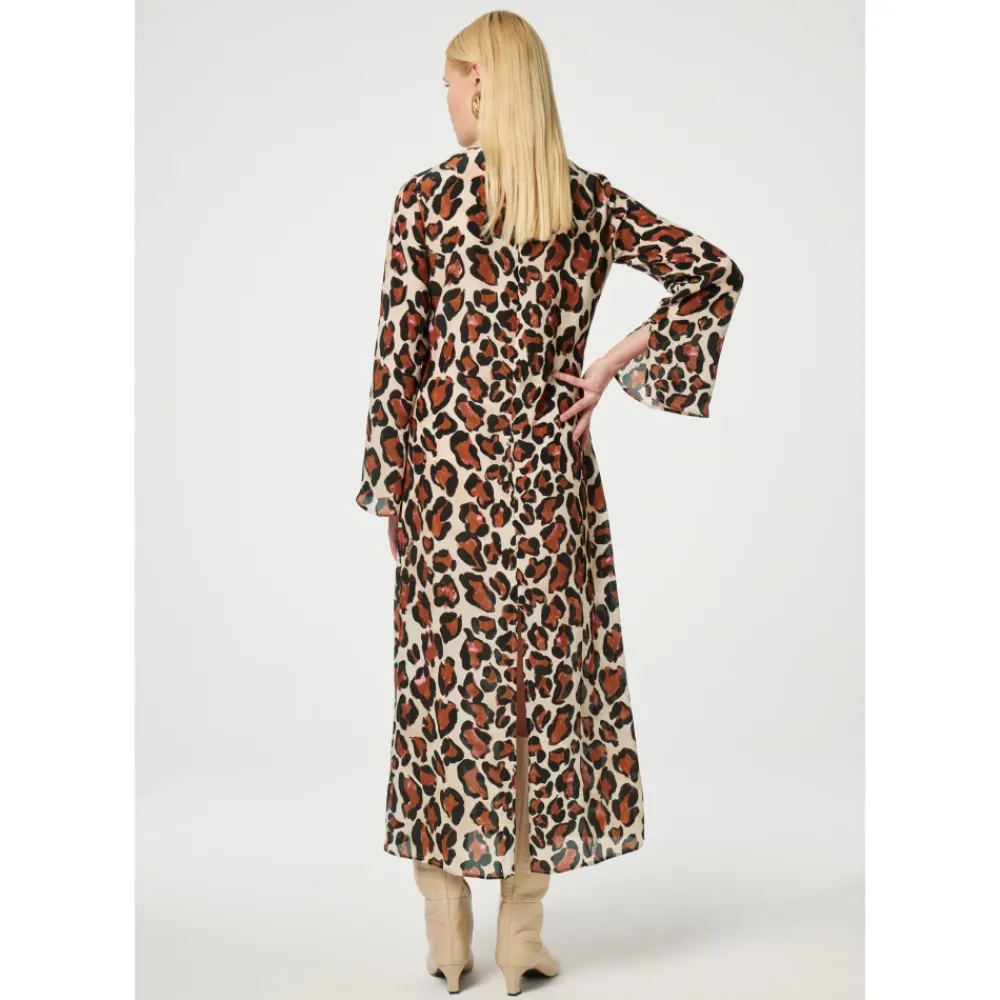 DAMES FABIENNE CHAPOT Jurken^Midi-jurk met luipaardprint