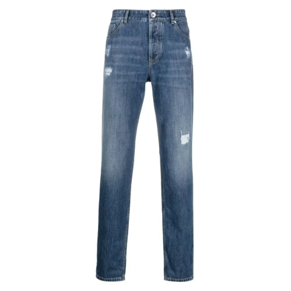 Heren Brunello Cucinelli Mid-rise Slim Jeans