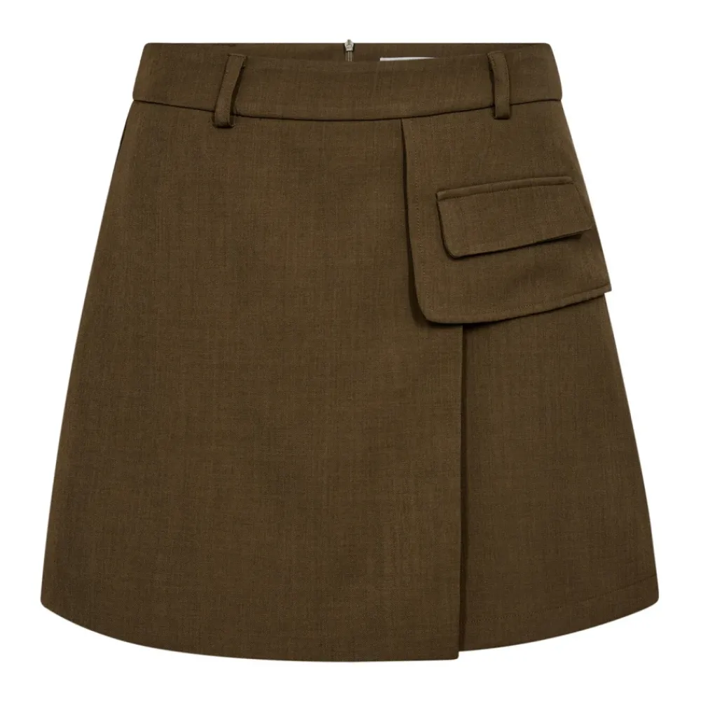 DAMES Co'Couture Rokken^Militaire Stijl Zak Rok
