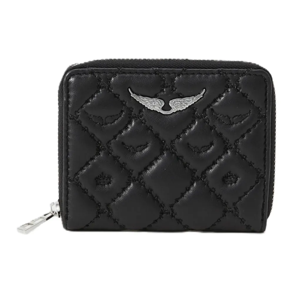 DAMES Zadig & Voltaire Mini ZV Quilted Monogram Portemonnee