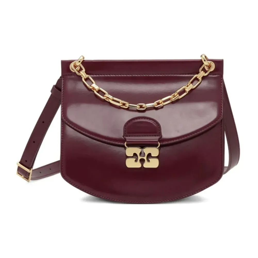 DAMES Ganni Handtassen^Minimalist Box Chain Necklace