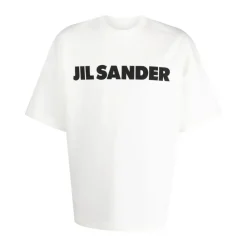 Heren Jil Sander Minimalistisch Logo Print Katoenen T-shirt