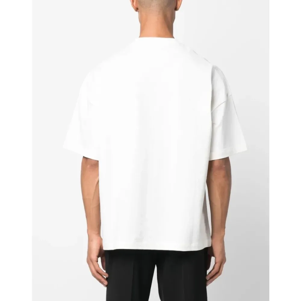 Heren Jil Sander Minimalistisch Logo Print Katoenen T-shirt