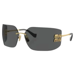 DAMES Miu Miu Wraparound Goudkleurige Zonnebril