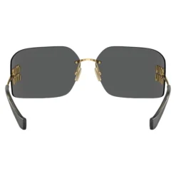 DAMES Miu Miu Wraparound Goudkleurige Zonnebril