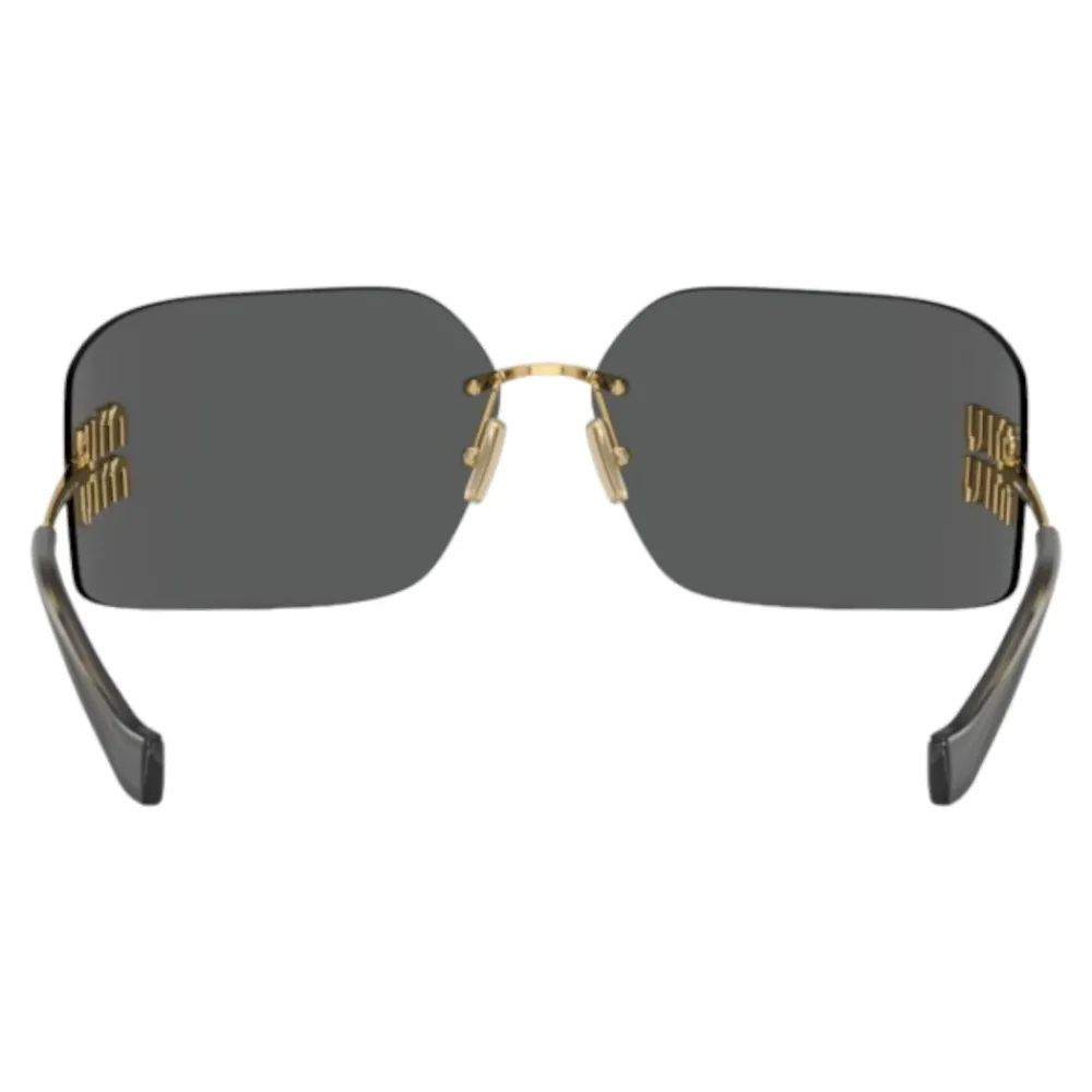 DAMES Miu Miu Wraparound Goudkleurige Zonnebril