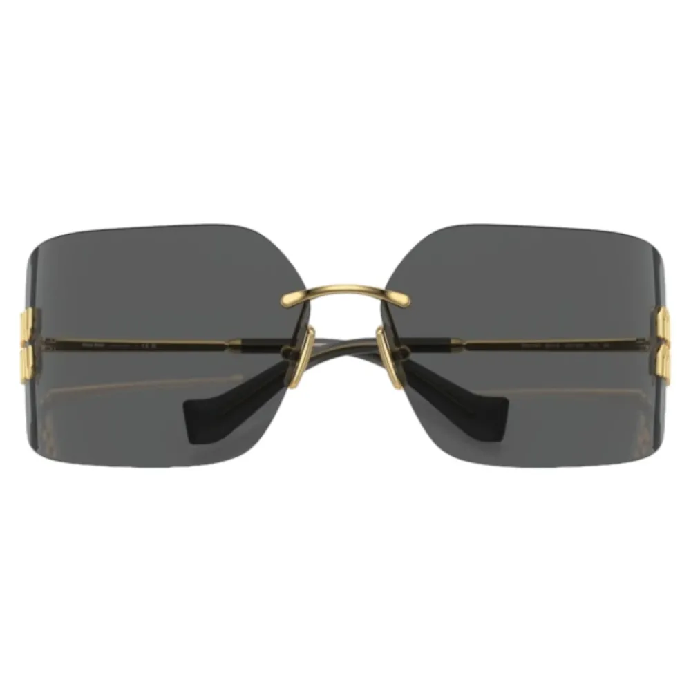 DAMES Miu Miu Wraparound Goudkleurige Zonnebril