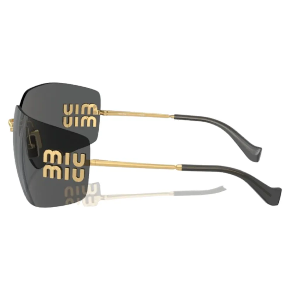 DAMES Miu Miu Wraparound Goudkleurige Zonnebril