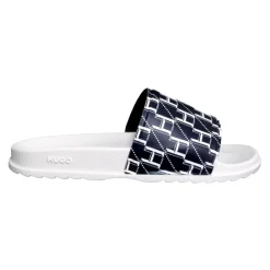 Heren Hugo Slippers^Moderne Open Achter Slides Wit