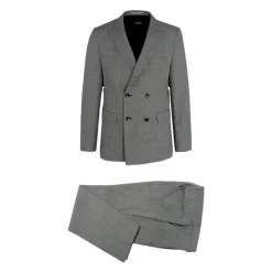 Heren Hugo Moderne Slim Fit Wol Double-Breasted Pak