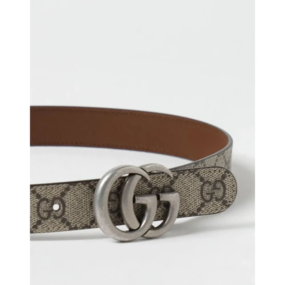 Gucci Riemen En Bretels^Monogram Canvas Riem met Metalen Gesp