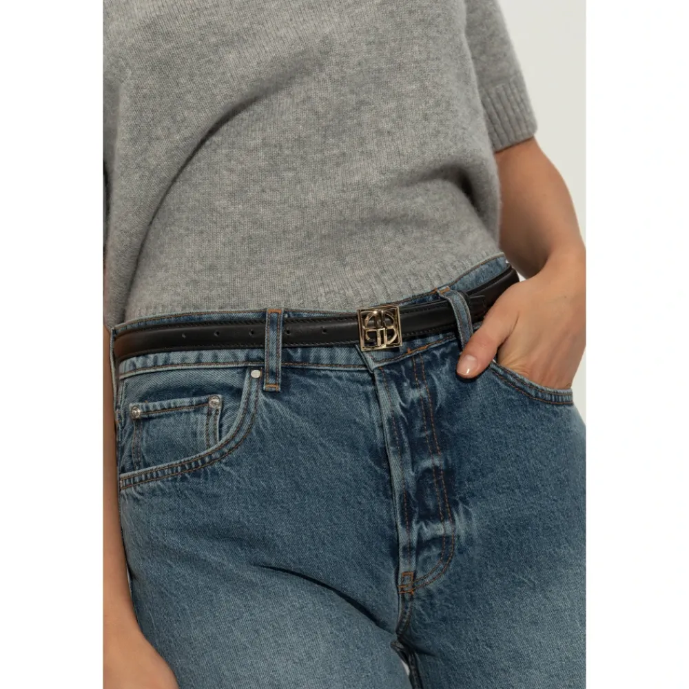 DAMES Anine Bing Riemen^Monogram Leren Riem