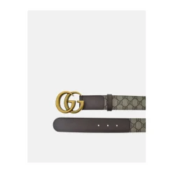 DAMES Gucci Riemen^Monogram Print Leren Riem
