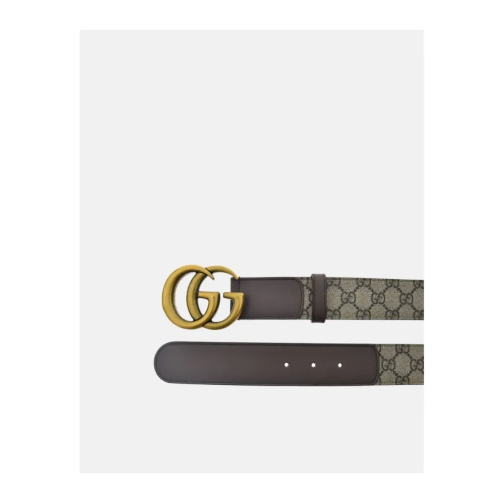 DAMES Gucci Riemen^Monogram Print Leren Riem