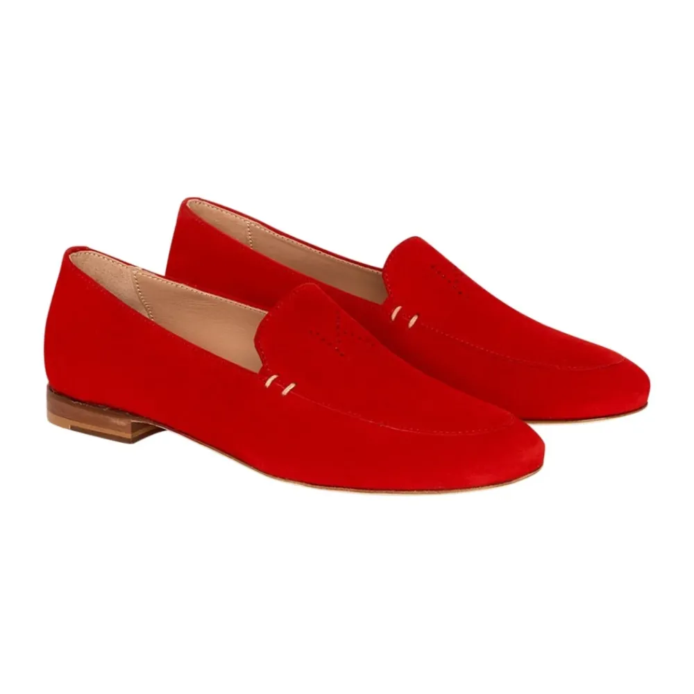 DAMES Kiton Monogram Suede Loafer