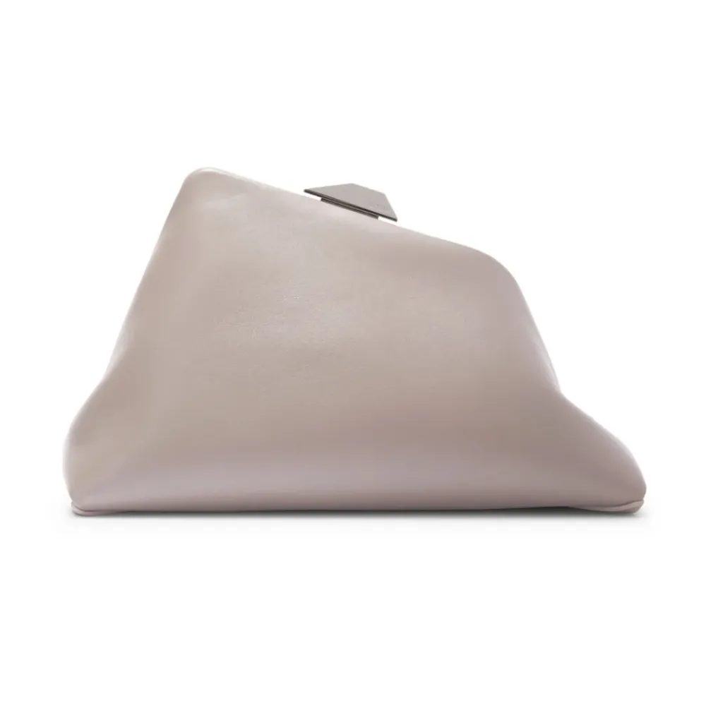DAMES The Attico Clutches^Mud Nappa Leren Schoudertas