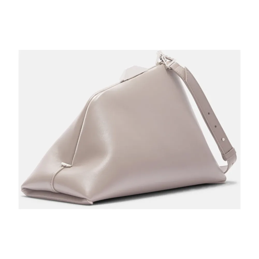 DAMES The Attico Clutches^Mud Nappa Leren Schoudertas