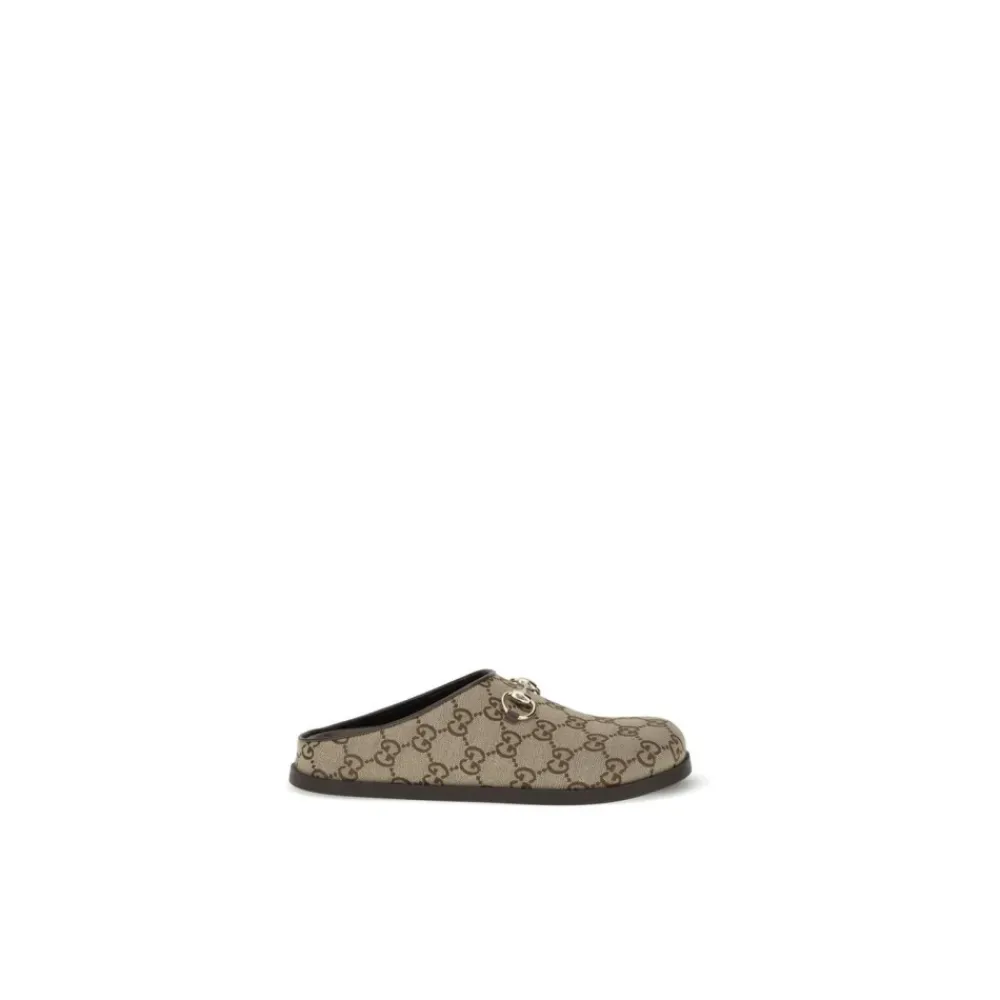 DAMES Gucci Loafers^Muiltjes met Horsebit-details en leren afwerking