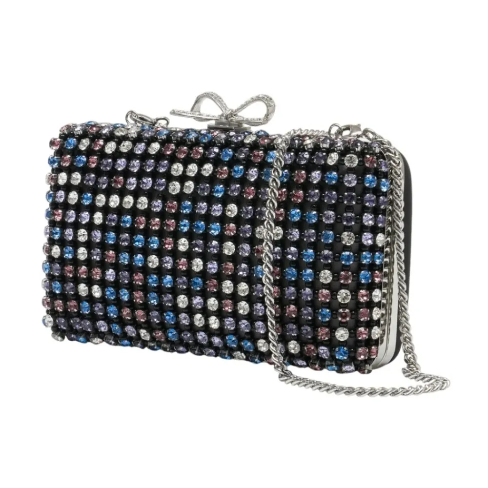 DAMES Self Portrait Clutches^Multi Crystal Embellished Clutch Bag