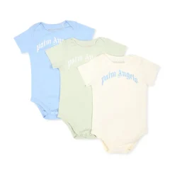 Palm Angels Multicolor Bodysuit Set met Korte Mouwen