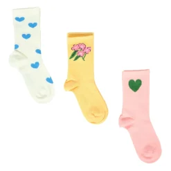 Mini Rodini Ondergoed & Sokken^Multicolor Hart Bloem Sokkenset