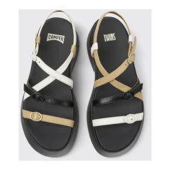 DAMES Camper Multicolor Leren Plateau Sandalen