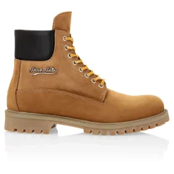 Heren Philipp Plein Laarzen^Nabuk Leren Laarzen Lage Platte Zool The Hunter