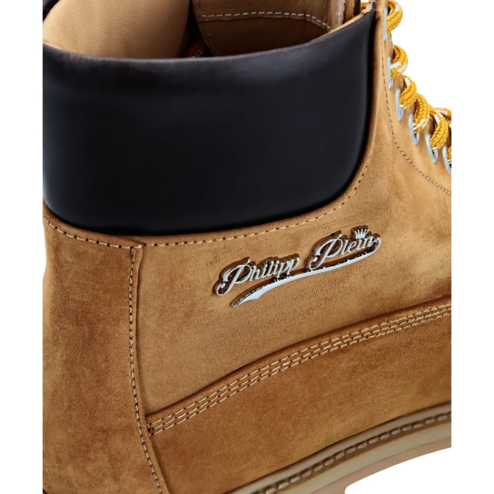 Heren Philipp Plein Laarzen^Nabuk Leren Laarzen Lage Platte Zool The Hunter