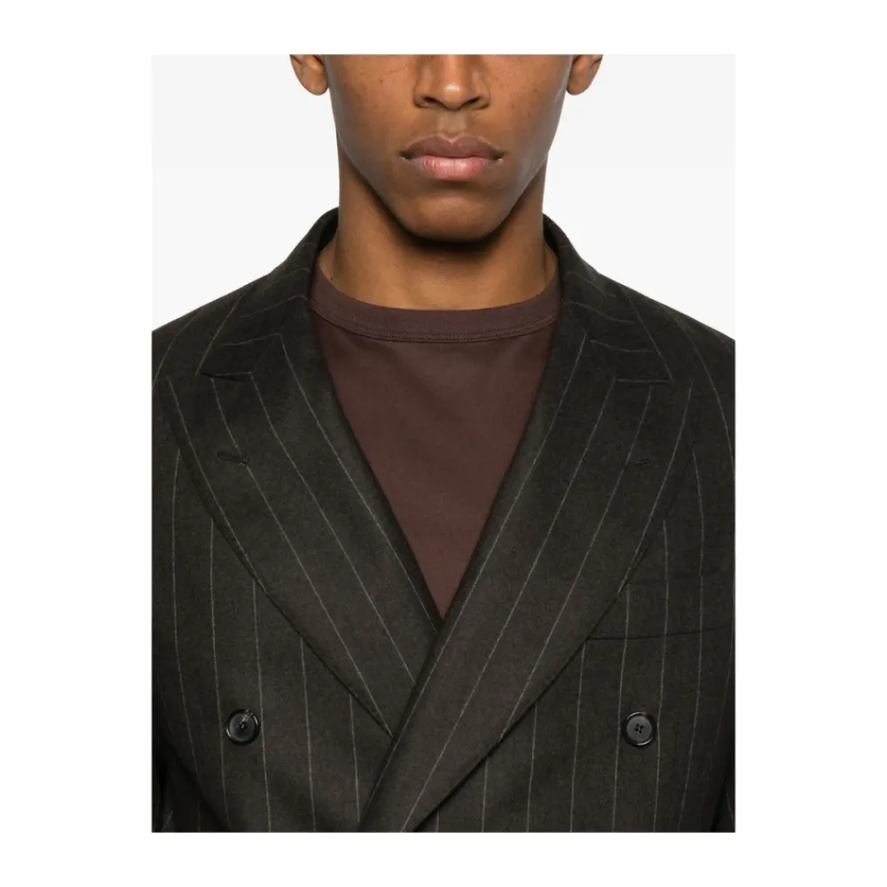 Heren KAPTAIN SUNSHINE Nadelstreep Double-Breasted Jas