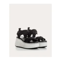 DAMES Chloé Sleehakken^Nama leren sleehak sandalen