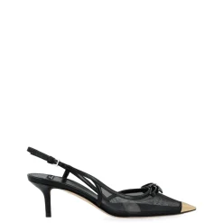 DAMES Elisabetta Franchi Nappa leer en mesh slingback