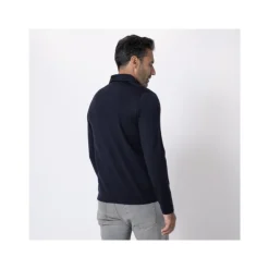 Heren Gran Sasso Overhemden^Navy Blue Lange Mouwen Shirt