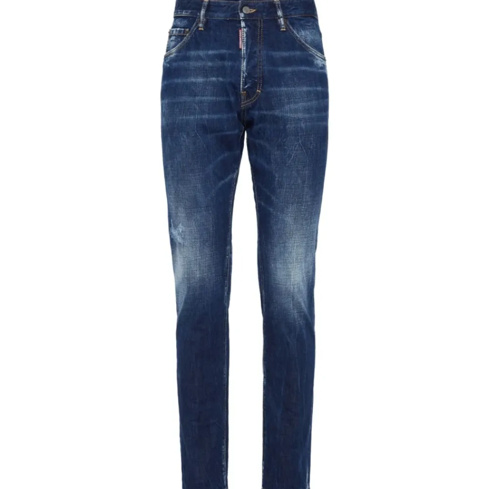Heren Dsquared2 Navy Blue Slim-fit Jeans