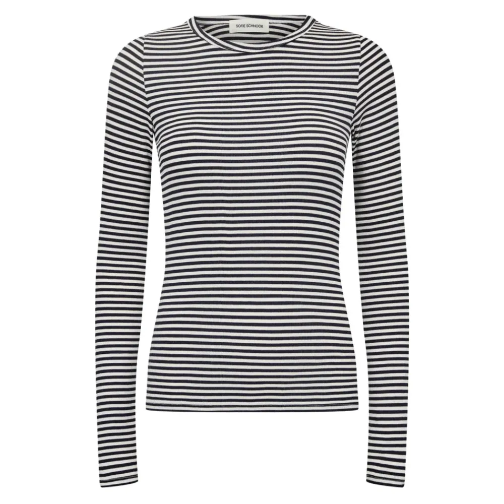 DAMES Sofie Schnoor Navy Gestreept Langarm T-Shirt