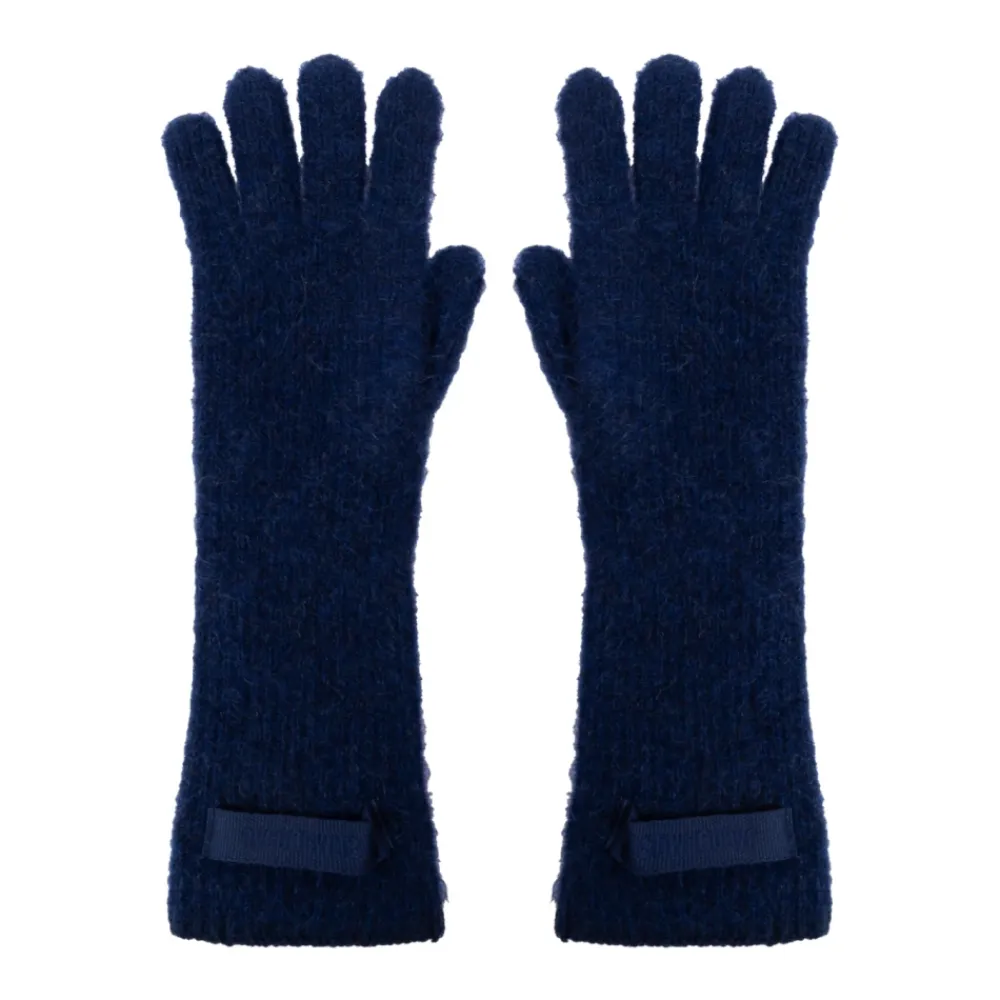 DAMES Jacquemus Navy Logo Wolhandschoenen