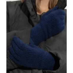 DAMES Jacquemus Navy Logo Wolhandschoenen