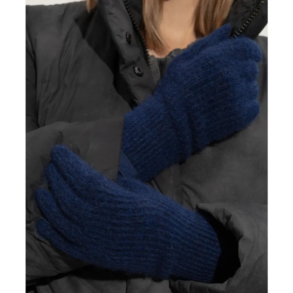 DAMES Jacquemus Navy Logo Wolhandschoenen