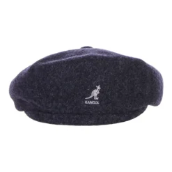 Heren Kangol Hoeden^Navy Marl Wol Flat Cap Hoed