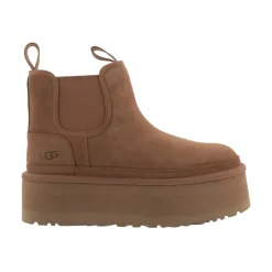 DAMES UGG Laarzen|Chelseaboots^Neumel Platform Chelsea Laarzen Chestnut