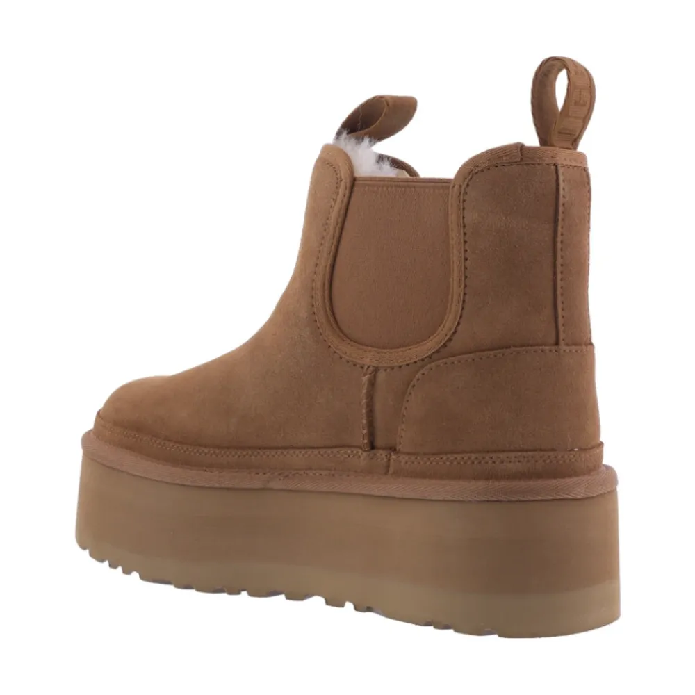 DAMES UGG Laarzen|Chelseaboots^Neumel Platform Chelsea Laarzen Chestnut