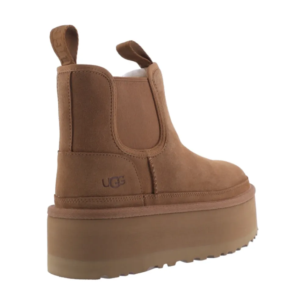 DAMES UGG Laarzen|Chelseaboots^Neumel Platform Chelsea Laarzen Chestnut