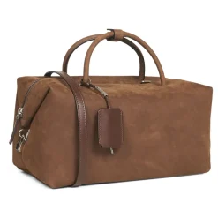 DAMES Max Mara Nubuck Leren Schoudertas met Hangslot